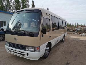 China Second Hand Mini Coaster Bus Toyota 1hz 6 Cylinder Engine With 23 Seats on sale