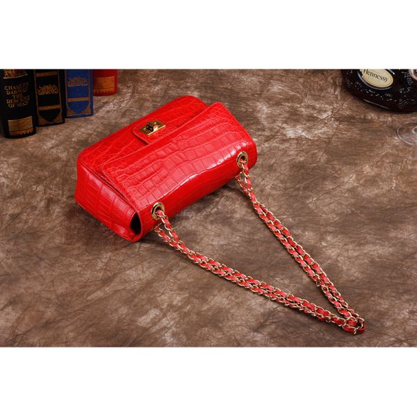 Luxury Genuine Crocodile Belly Skin Gold Hardware Lady Evening Flap Purse Alligator Leather Women Single Shoulder Bag