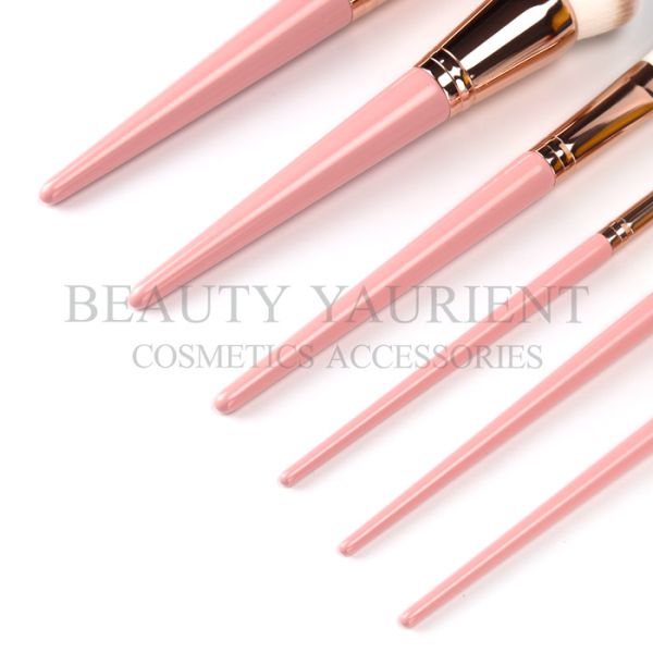 6pcs Private Label Makeup Brushes Custom Logo Synthetic Hair With Cute Bag
