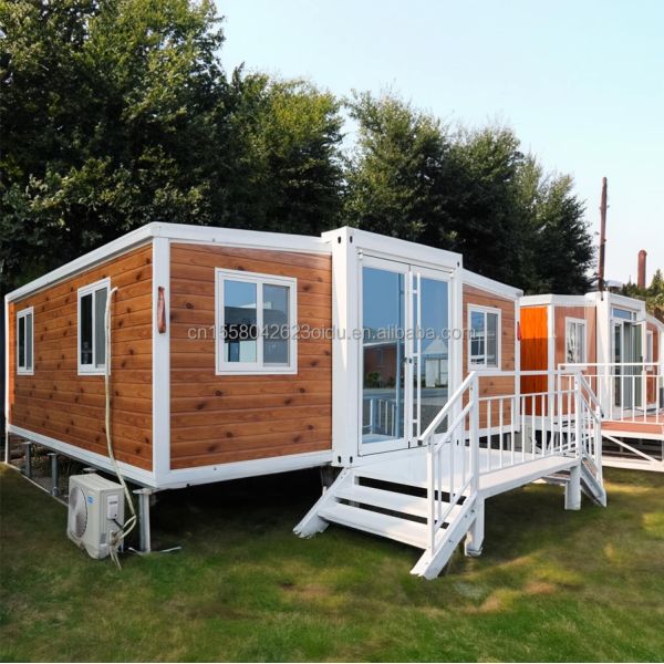 Fully-equipped 20FT Foldable Prefabricated Container House with 2 Bedrooms Aluminum Alloy Windows