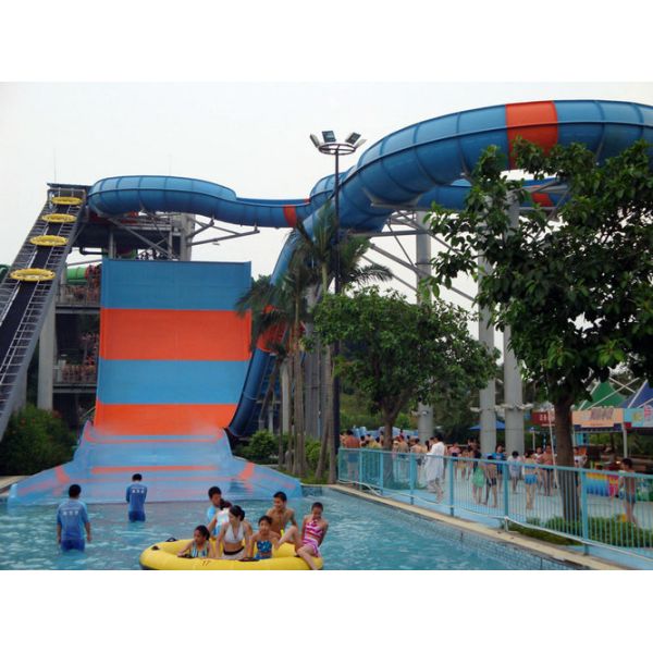 Giant Boomerang Water Slide For Family / Outdoor Water Park Equipment