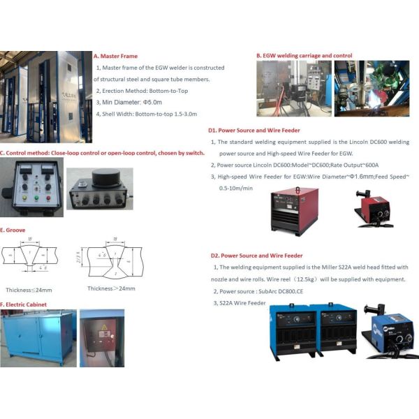 Tank Vertical Welding Machine for Automatic Tank Erection in Tank Construction Machinery