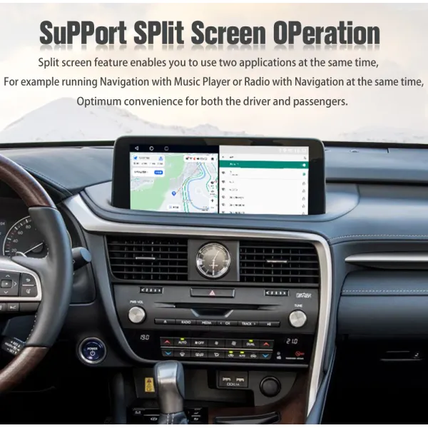 Wireless 2020-2021 RX Lexus Aftermarket Radio Stereo Vertical Screen Multimedia Video Player