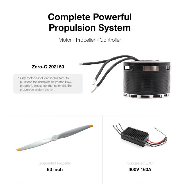 High Torque 240110 155kg Brushless DC Motors VTOL Drone Motor 400V For Heavy Lift Applications