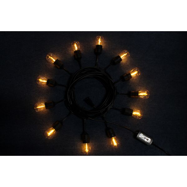 LED Christmas Light String Festival Decoration Waterproof IP65 S14 3500K Dimmable Connectable Remote Control Edison Light