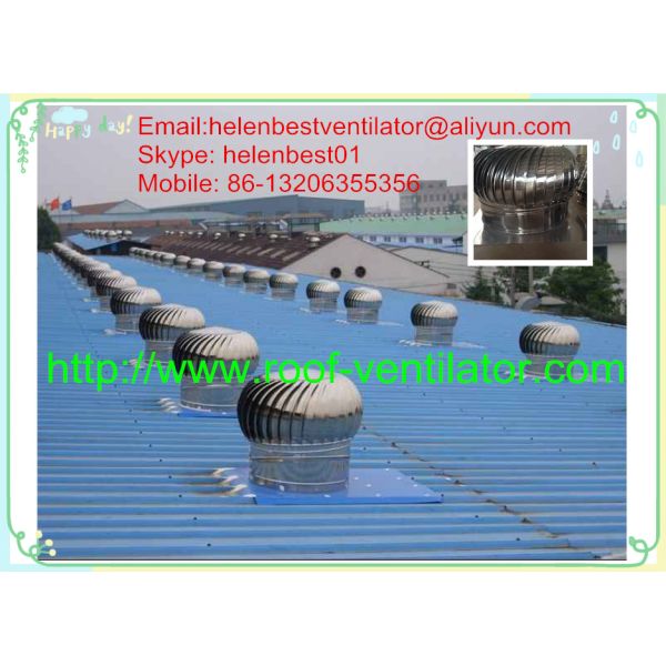Produce LC-BEST 75mm to LC-BEST 1500mm stainless steel No power roof turbine ventilation for factory, accept customzied