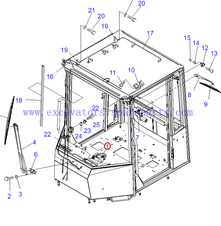 Wiper Motor 418-926-3931 4189263931 For WA200 WA250 WA270 WA320
