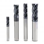 Ultra Fine Grain Solid Carbide End Mill 4 Flute Cnc Milling Cutter Tool HRC45-50