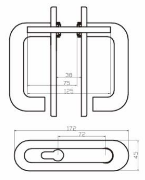60mm Door Mortise Lock Set Interior Door Cylinder Anti Fire Mortise Replacement Lock