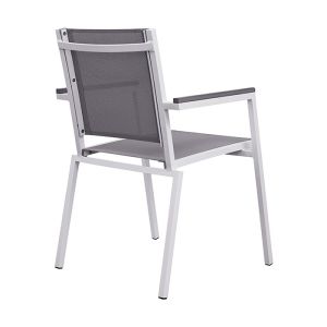 Cheap Garden Furniture Stacking Aluminum and Textilene Outdoor Dining Chair wholesale