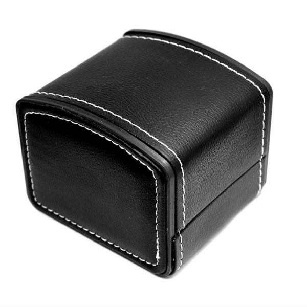 MDF Core Watch Packing Box Black And White Pu Leather Custom Logo TW-036