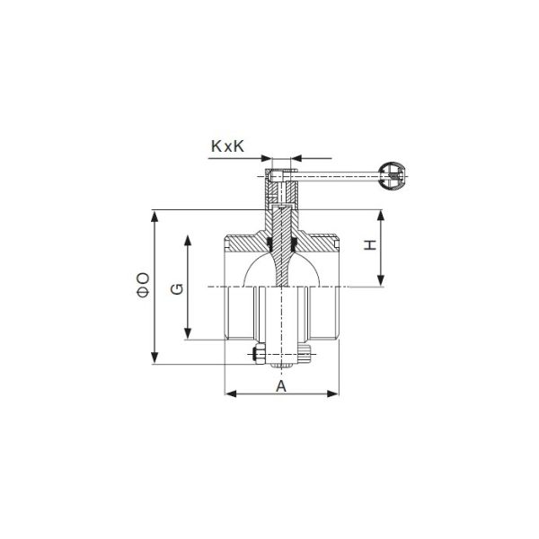  Dimension of Sanitary Threaded Butterfly Valve – DIN Series