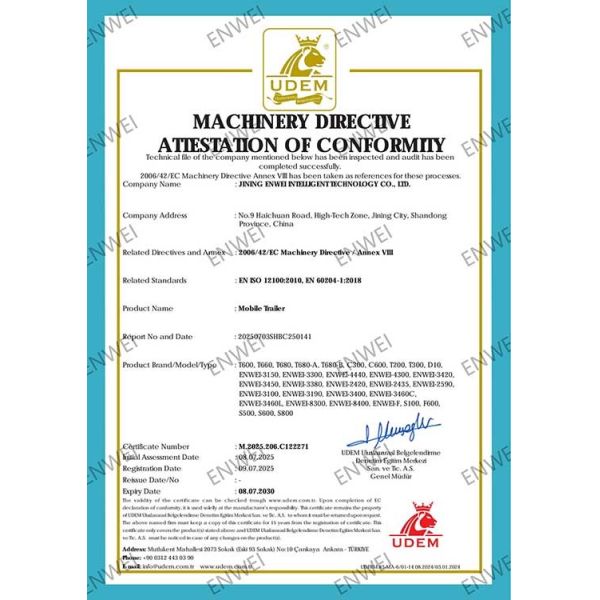 Solar Powered Mobile Surveillance Trailer With Foldable Solar Panels For Construction Sites Security