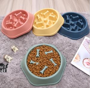 China 8In Dia Dog Slow Feeder Bowl Portable Expandable With Non Spill Mat on sale