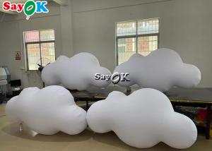 Cheap 210D Oxford Custom Inflatable Products Ceiling Hanging PVC Cloud Balloon With LED Lights wholesale