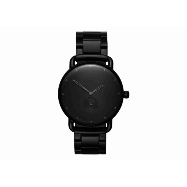 All black chain band mens stainless steel watches private label watch