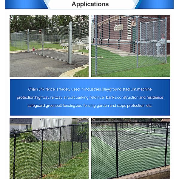 Zoos Galvanised Metal Chain Link Fencing 50*50mm Mesh