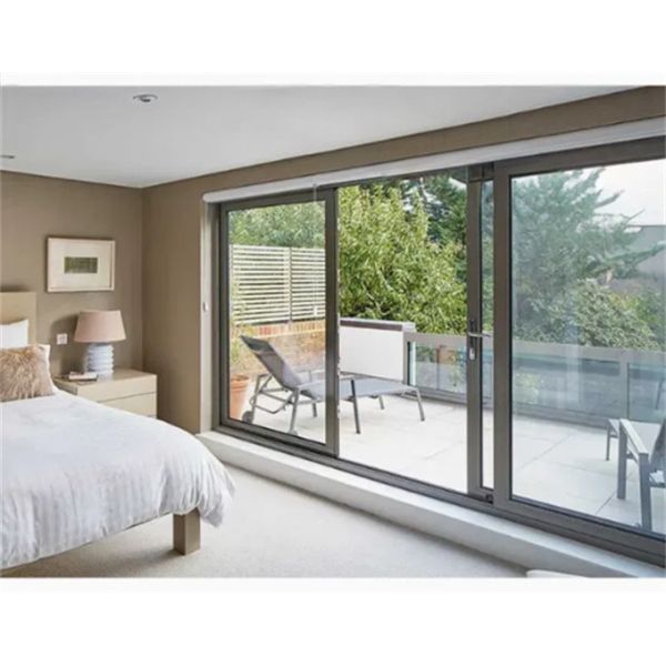 Minimalist Design Style Aluminum Alloy Sliding Doors For Exterior Environment