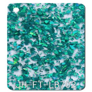 Cheap Custom Glitter 3mm Thick Acrylic Sheet Transparent Blue SGS wholesale