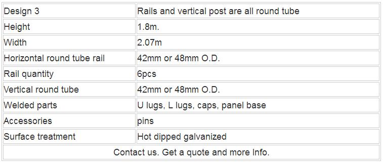 Round Stockyard Fencing Panel Cattle Yard Panel