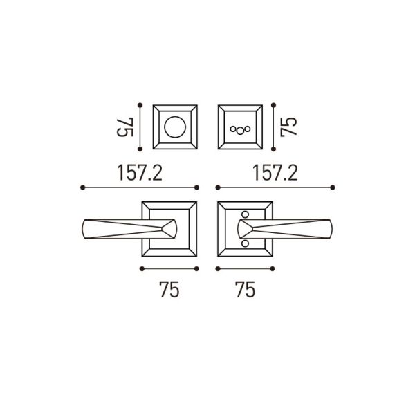 Amertop brass deadbolt lock with double handle lever Reversible for Left Right Handed Doors in coffee