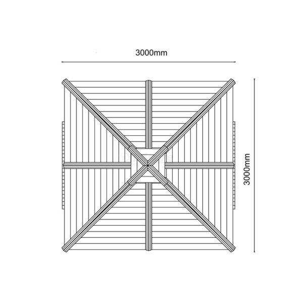 Spa Gazebo With Chair In Black/Brown Color-Duty PS Materials Outdoor Garden
