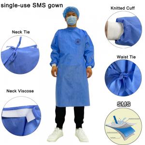 Cheap ISO Medical Disposable Surgical Gown Full Length Hospital Doctors Nurse Surgical Gown wholesale