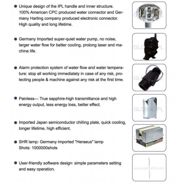 CE ISO Approved E Light IPL RF Hair Removal Medical Beauty Machine