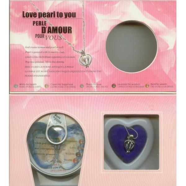 French Versions Color Box Love Pearl Necklace Gift Box With Fashion Cage Pendant for Special Holiday Gift