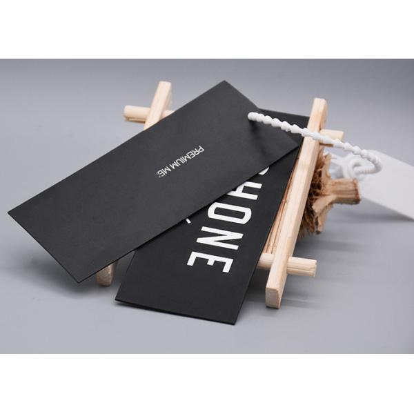 Black TPU Printing Custom Garment Hang Tags With Silicone Logo