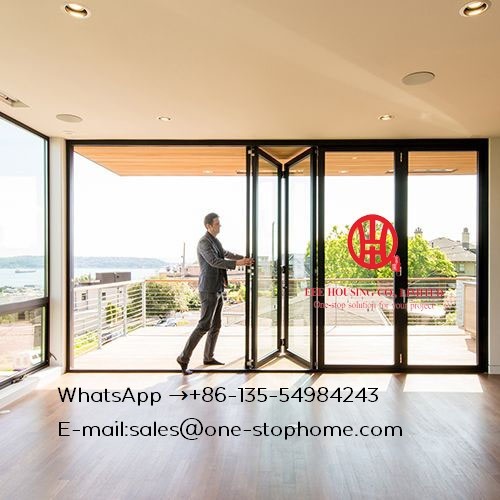 Sound Reduction aluminum bi-folding door,Exterior Accordion Customised