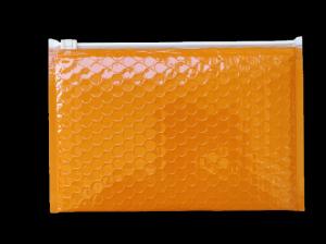 China 400x300mm Orange Resealable Zipper Bubble Bags Shock Resistance ISO9001 on sale