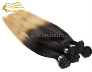 Cheap Fashion Hair, 22 Inch Straight Ombre Blonde Brazilian Human Hair Weave for sale wholesale