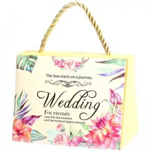 Cheap 200gsm Mini Wedding Paper Gift Bag Glossy Lamination Bridesmaid Paper Bag wholesale