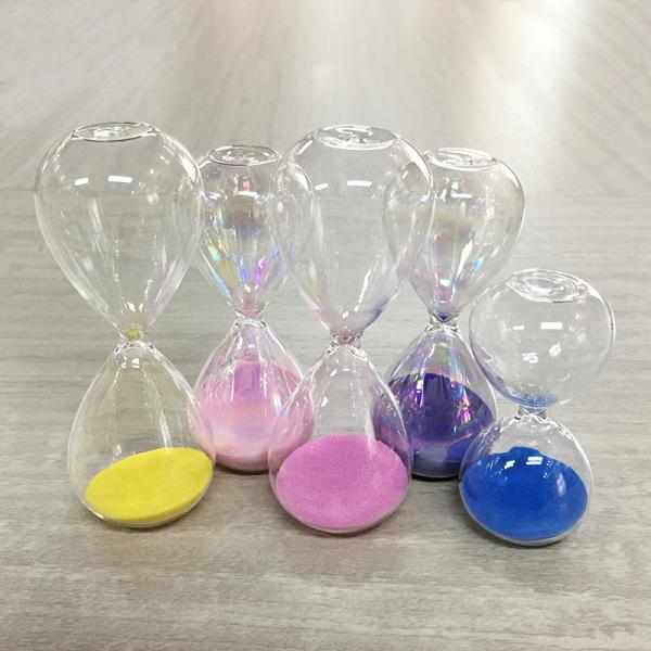 Flat Glass Hourglass 60 Minute Sand Timer ISO9001 approved