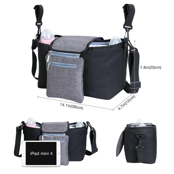 2 in 1 Detachable Baby Stroller Organizer Bag