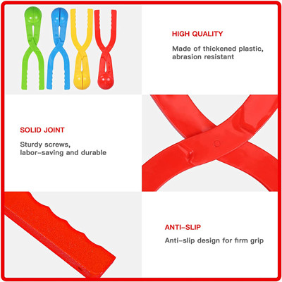 Multicolor Plastic Snowball Maker Snow Ball Toys Games With Handle