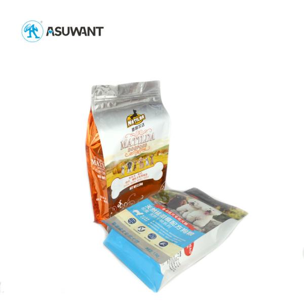 Resealable Zipper Stand Up Pouch Mylar Pet Food Packaging Bag With One Side Window