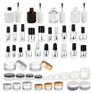 Cheap Empty Dip Powder Cream Glass Cosmetic Jars Gel Nail Polish Bottle Acrylic Plastic Luxury wholesale