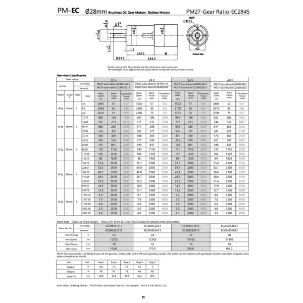 28mm planetary gear motor