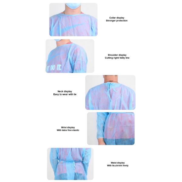 SPP Disposable Scrub Scrubs Anti Blood Short Sleeve Uniforms With Pocket