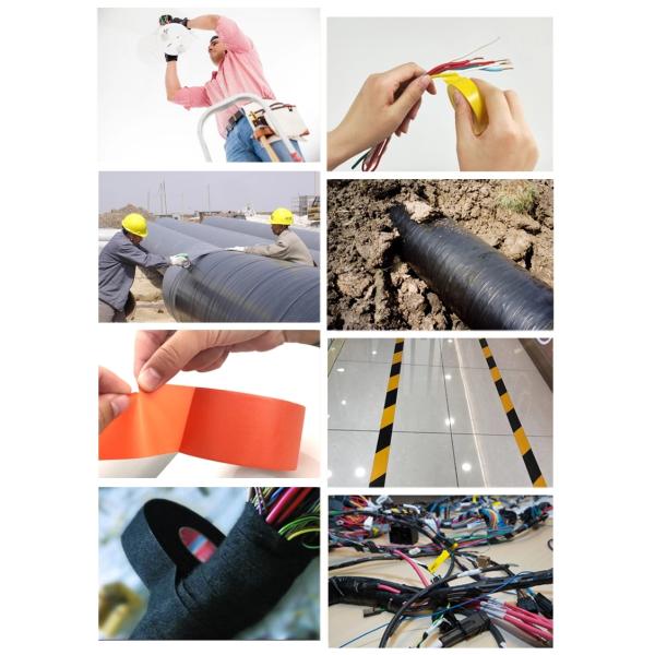 Moisture Resistance Safety Warning Tape Roll , Hazard Floor Tape ROHS Approval