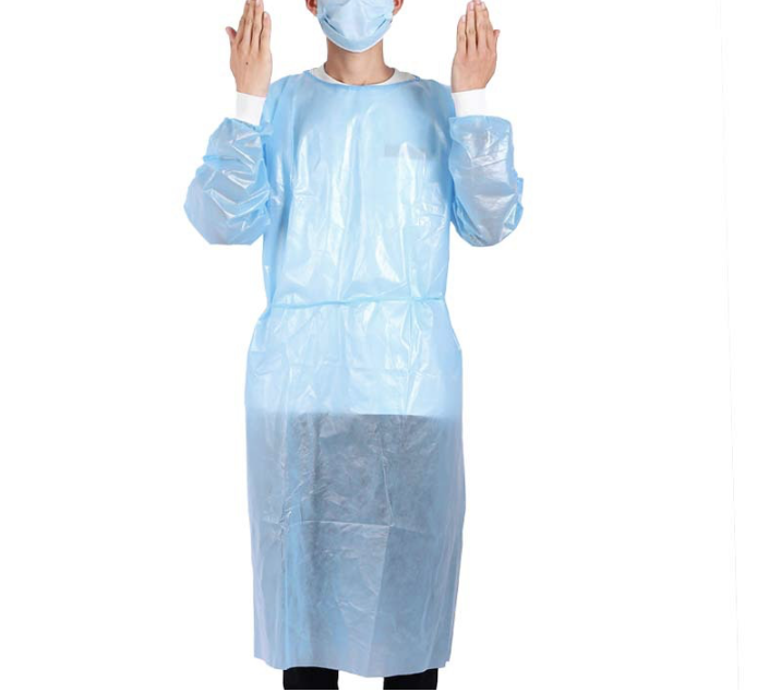 Disposable Isolation Gown PP+PE Laminated Waterproof and Breathable for Lab and