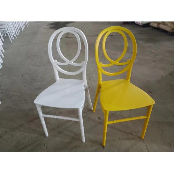 White Chiavari banquet chairs with stylish design