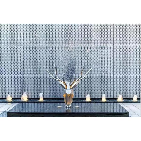 Outdoor Garden Metal Deer Head Sculpture Decorative Polished