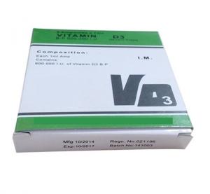 Cheap Vitamin D3 Injection 600000 Iu/1ml, 5AMPS/Box,  BP/USP/CP wholesale