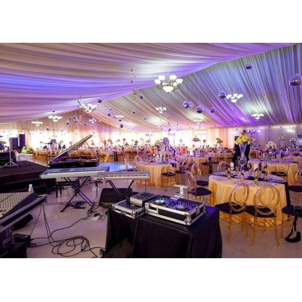 PVC Fabric Aluminum 15x50 Clear Span Tent With Decorations