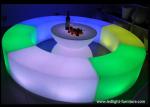 Wireless LED Light Furniture Outdoor Round Shaped LED Lighting Bench Chair Set