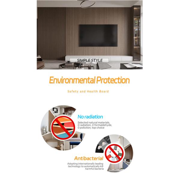 Flame Retardant Waterproof Thickness 8mm Bamboo Fiber Interior Wall Panels