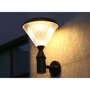 Cheap Diamond Cover Solar Wall Lights Outdoor Waterproof Solar Modern Style Simple Garden Villa LED Wall Lamp wholesale